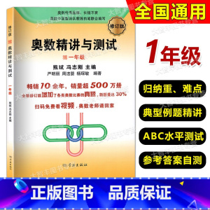 数学 小学一年级 [正版]奥数精讲与测试 一年级 小学1年级奥数修订版 小学生一年级奥数测试 奥数第一二学期上下册奥数竞