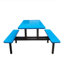 业飞食堂连体餐桌