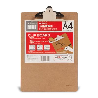晨光 M&G 蝴蝶夹木质纤维板 ADM94875 A4 (原木色) 24个/箱 个