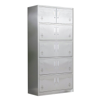 帅畅不锈钢更衣柜员工衣柜储物柜更衣室储物柜201十门储物柜