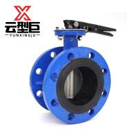 云型巨 手柄法兰蝶阀 D41X-16/DN100 个