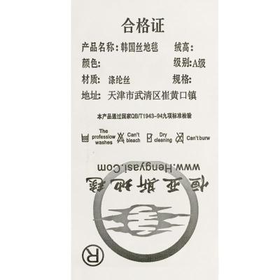 家柏饰(CORATED)房间大地毯茶几卧室时尚丝定制满铺床边北欧式客厅地垫