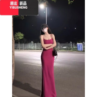 YIBUSHENG性感卡戴珊吊带连衣裙女季新款辣妹修身长款包臀风情万种的裙子
