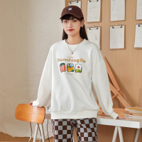 [1折价55.9元叠加优惠券]唐狮秋季新款女卫衣圆领宽松设计感上衣可爱减龄小个子外套