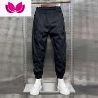七斓裤子男潮牌ins高街秋季薄款工装裤休闲束脚宽松青少年痞帅九分裤