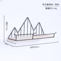 客厅墙面装饰置物架北欧式ins壁饰壁挂墙饰创意铁艺卧室墙壁挂件 三维工匠 仙人掌装饰置物架白色