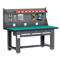 钳工工作台 2.1M单桌+单挂板