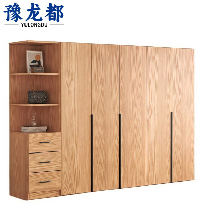 豫龙都 实木衣柜 五门三抽 台