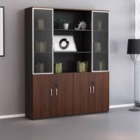 易企采 四门书柜(右) 办公室文件柜隔断储物柜 40*160*200CM 单位:组