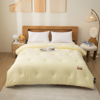 汉司家纺 220*240 太奇双核针织棉锁温冬被(计价单位:条)黄色 干爽透气 柔软舒适 手感细腻