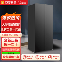 美的(Midea)家用电冰箱 智能双变频一级能效大容量对开门双开门 超薄风冷无霜净味 BCD-606WKPM(E)