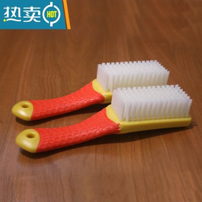 敬平鞋刷软毛家用不伤鞋专用鞋子刷鞋洗鞋器衣服洗衣多功能清洁刷子 黄柄2支装