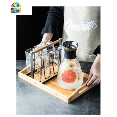 冷水壶玻璃可高温ins夏天家用套装北欧创意网红丹麦日式凉水壶 FENGHOU