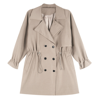 FISHBASKET风衣女中长款小个子2020今年新款收腰外套高端气质大衣风衣女