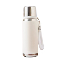 松道 保温杯便携式一盖两用随行手提保温杯白色800ML