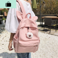 少女心书包女学生韩版双肩包ins超火古着双肩包百搭可爱帆布背包NEW LAKE