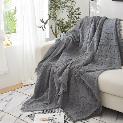 家柏饰(CORATED)北欧沙发布全盖色沙发巾毯子单人沙发套沙发垫盖布罩 岩灰T格 90*150cm