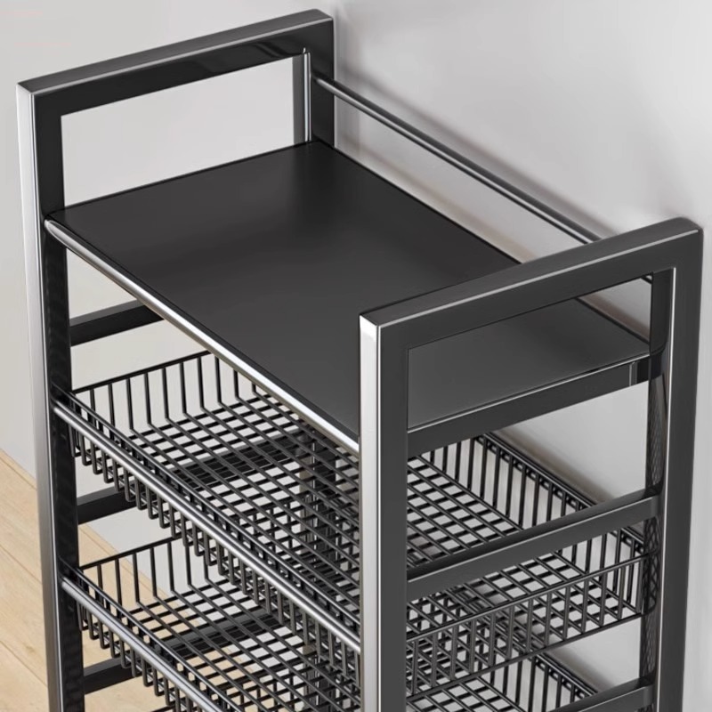 厨房置物架落地多层蔬菜收纳架家用多功能杂物架靠墙零食储物架子