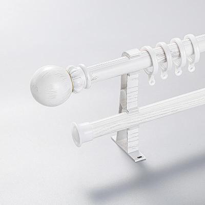 罗马杆欧式北欧简约加厚窗帘杆单杆双杆单层双层轨道支架