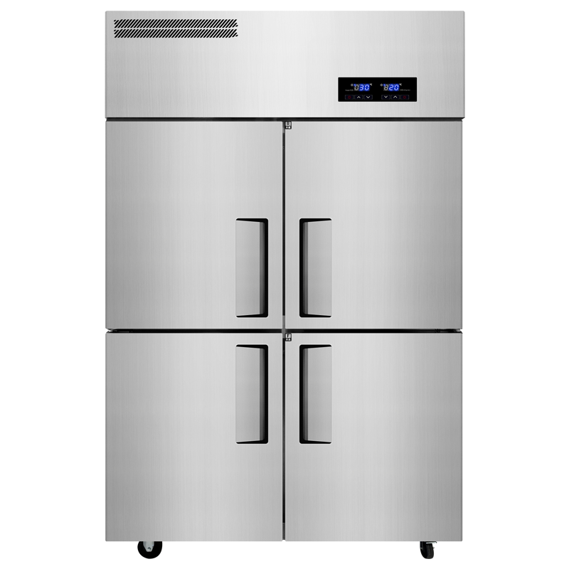 埃利斯(AILISI)风冷商用厨房冰箱 立式四开门不锈钢厨房冰箱冰柜 风冷厨房冰箱后厨保鲜设备全铜管LS-1200冷冻