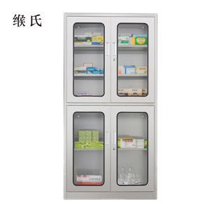 缑氏文件柜不锈钢柜子储物柜资料柜档案柜带锁文件柜201上下玻文件柜