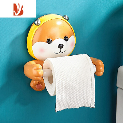 三维工匠创意浴室厕所卫生间卫生纸盒免打孔厕纸盒手纸巾盒架卷纸筒置物架 小黄帽
