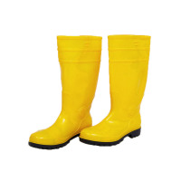 珩祺 HQ-X0513 40码 高筒加厚黄帮黑底劳保水靴雨鞋 (单位:双) 黄色