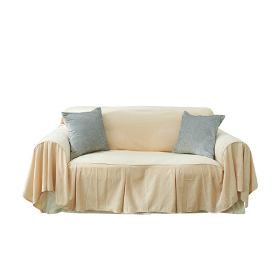 家柏饰(CORATED)沙发巾全盖套罩垫秋冬季北欧式雪尼尔布艺客厅三人组合田园防滑套 雪尼尔米黄 180*200cm