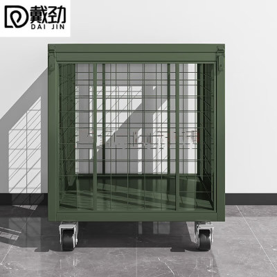戴劲金属移动网箱仓储笼应急物资周转箱野营装备箱带网带轮子900*900*900mm(无拉手)