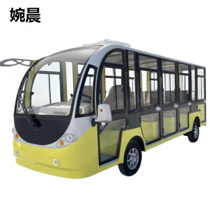 电动观光车全封闭四轮大巴车接待车摆渡车载客车游览车