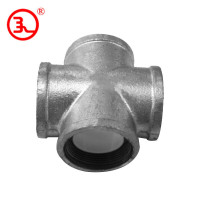 建支 热镀锌衬塑四通/内丝四通