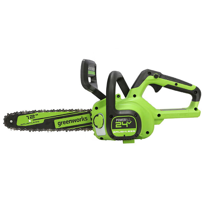 格力博(greenworks)24V12寸锂电链锯家用小型电锯充电式修枝锯伐木锯木工锯4Ah单电