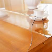 家柏饰(CORATED)伸缩折叠桌椭圆形软玻璃桌布防水防烫防油免洗PVC茶几餐桌布家用