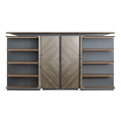 中豫鑫泽 ZYXZ5022089 办公家具木质书柜板式资料档案柜老板办公室背景墙文件柜