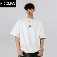 HLCOMANFOFWMODE 25夏季美式潮牌高街字母短袖T恤男女宽松百搭休闲体恤衫