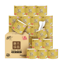 清风有芯卷纸4层140克 27卷/箱