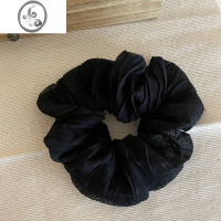 JiMi韩国褶皱发圈大肠圈高级感黑白头绳头花百搭发饰简约猪大肠头绳