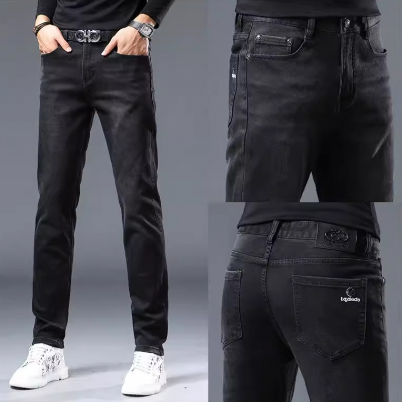 秋冬新款欧洲站轻奢潮牌牛仔裤弹力修身小直筒裤潮流百搭_1_292