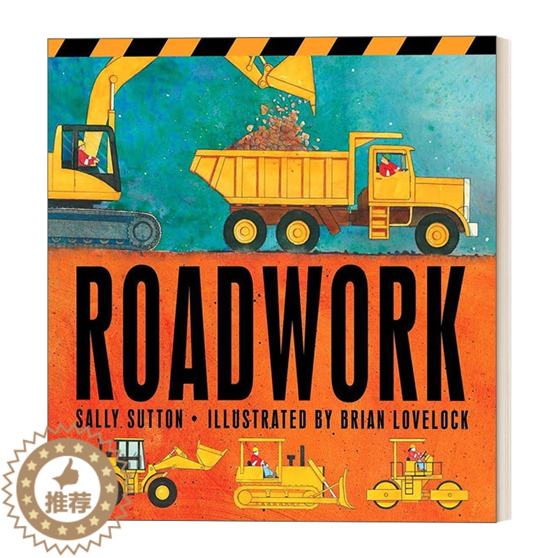 [醉染正版]英文原版 Roadwork 道路工作 2-5岁儿童启蒙教育纸板图画书 生活常识认知学习 亲子互动 撕不烂纸板