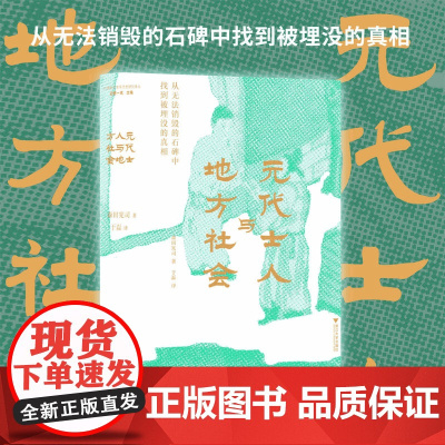 元代士人与地方社会 从无法销毁的石碑中找到被埋没的真相 森田宪司 著 历史