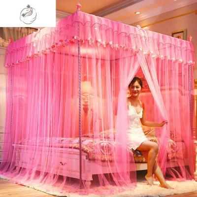 2019新款蚊帐家用支架网红公主风1.5米1.2m学生1.8m床双人荷花粉色-蚊帐+送加粗支架-套装舒适主义蚊帐荷花粉色-蚊帐+送加粗支架-套装2x2.2米床