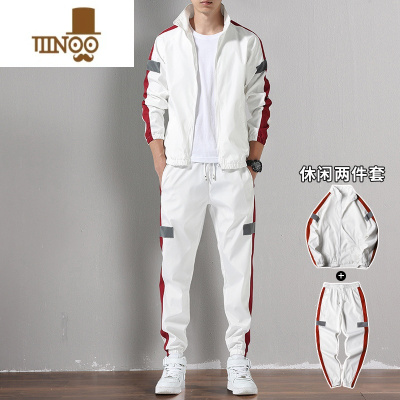 YANXU卫衣套装男运动套装2023新款潮流开衫休闲男士外套三件套