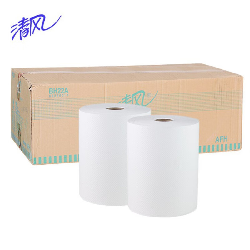 清风1层180米卷筒擦手纸 8卷/箱