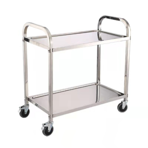 美沐芯品(MEIMUXINPIN)XP-STC212现代简约不锈钢可移动便捷式餐车手推车 银色