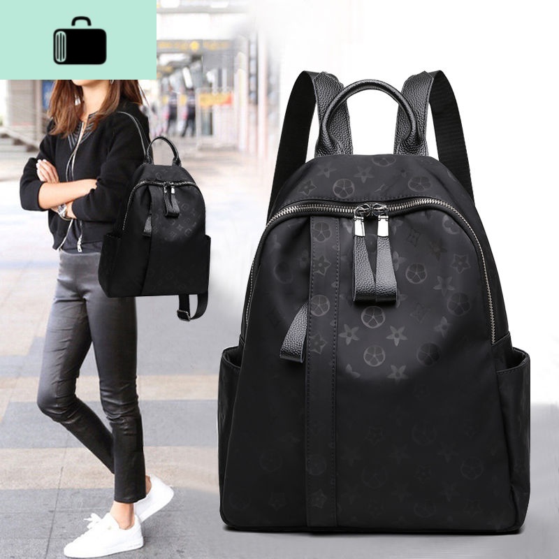 牛津布双肩包女2020新款夏潮时尚百搭轻便大容量帆布背包尼龙小包NEW LAKE