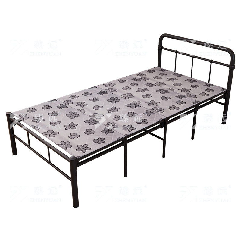 臻远 ZY4052512 钢木床简易折叠床单人床四折 1.2米银彩