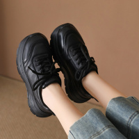 头层牛皮老爹鞋女2026春季新款时尚精品厚底百搭舒适运动休闲鞋