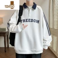 YANXU男士卫衣新款polo衫外套男生秋装长袖t恤青少年潮流上衣服