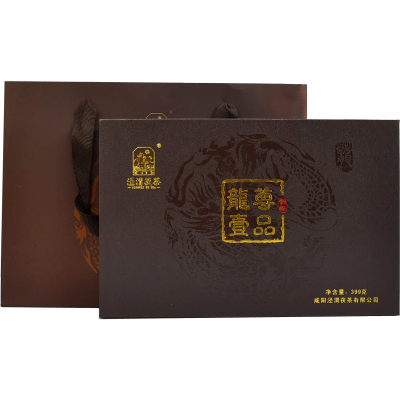 泾渭茯茶龙尊一品399g 高档礼盒 陕西黑茶 泾阳茯茶 金花茯砖茶 伏茶特产 高山纯料[1/25-2/8停发]