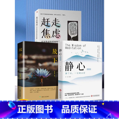 [3本]放下+静心+赶走焦虑 [正版]放下书籍 人生哲学通俗读物不抱怨的爱上生命中的青春励志书籍书做心灵鸡汤正能量心态哲